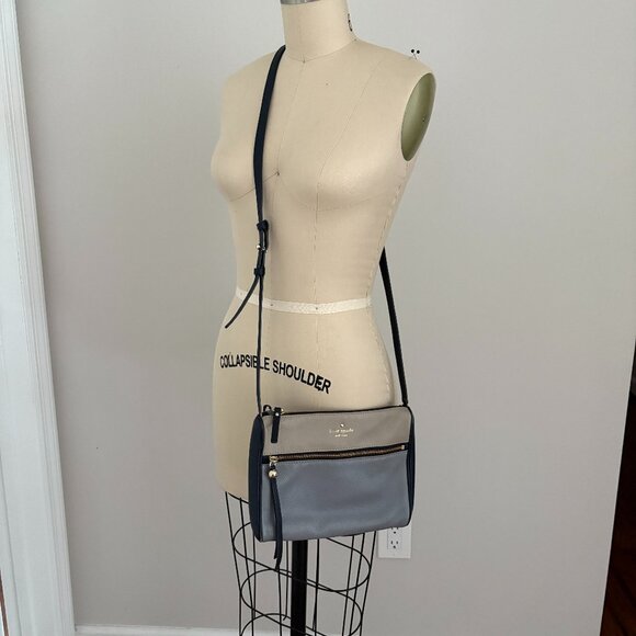 Kate Spade Leather Crossbody Color Block 3 Tone Bag - Picture 1 of 12